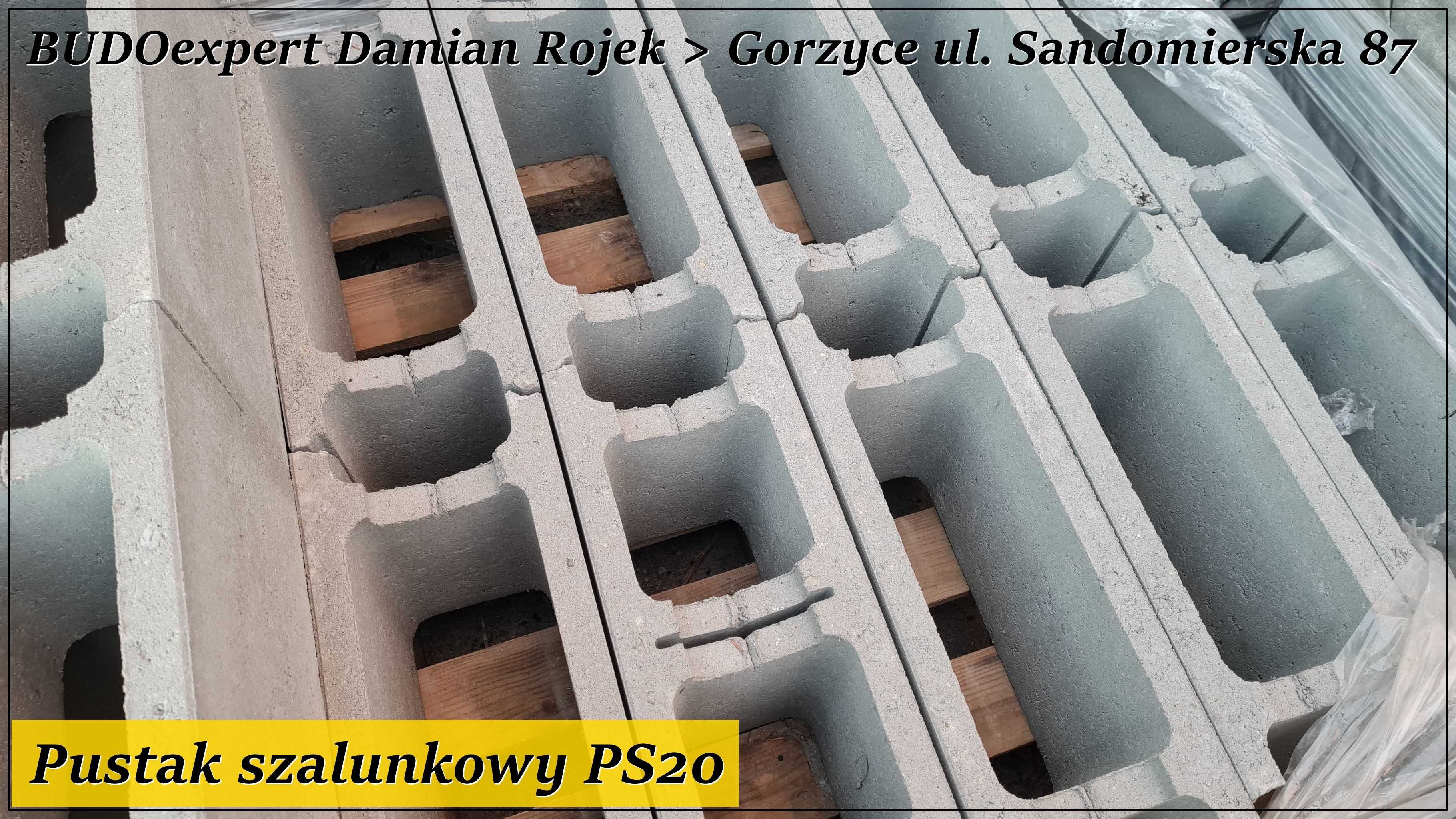 Pustak szalunkowy PS20 bloczek betonowy fundamentowy tracony