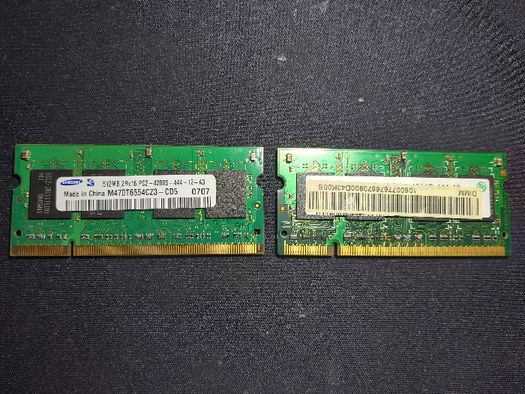 RAM DDR2 Sodimm 2x512MB 2Rx16 PC2-4200S-444-12-A3 Samsung/hynix