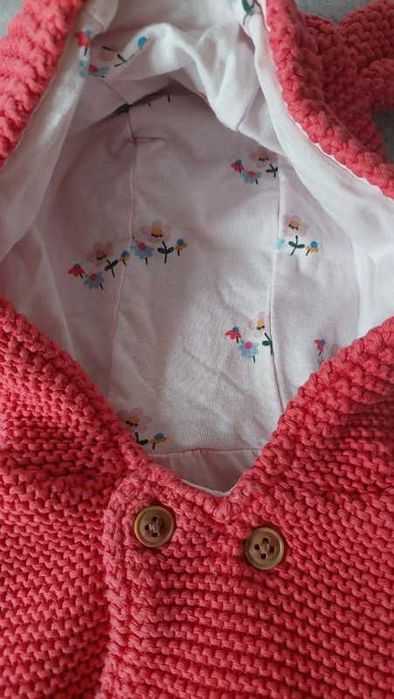 Gruby rozpinany sweter z kapturem M&S