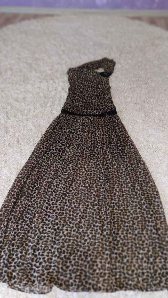 Плаття максі леопардове