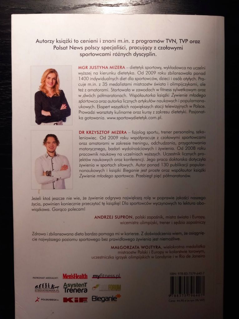 "Dietetyka sportowa" Justyna Mizera, Krzysztof Mizera