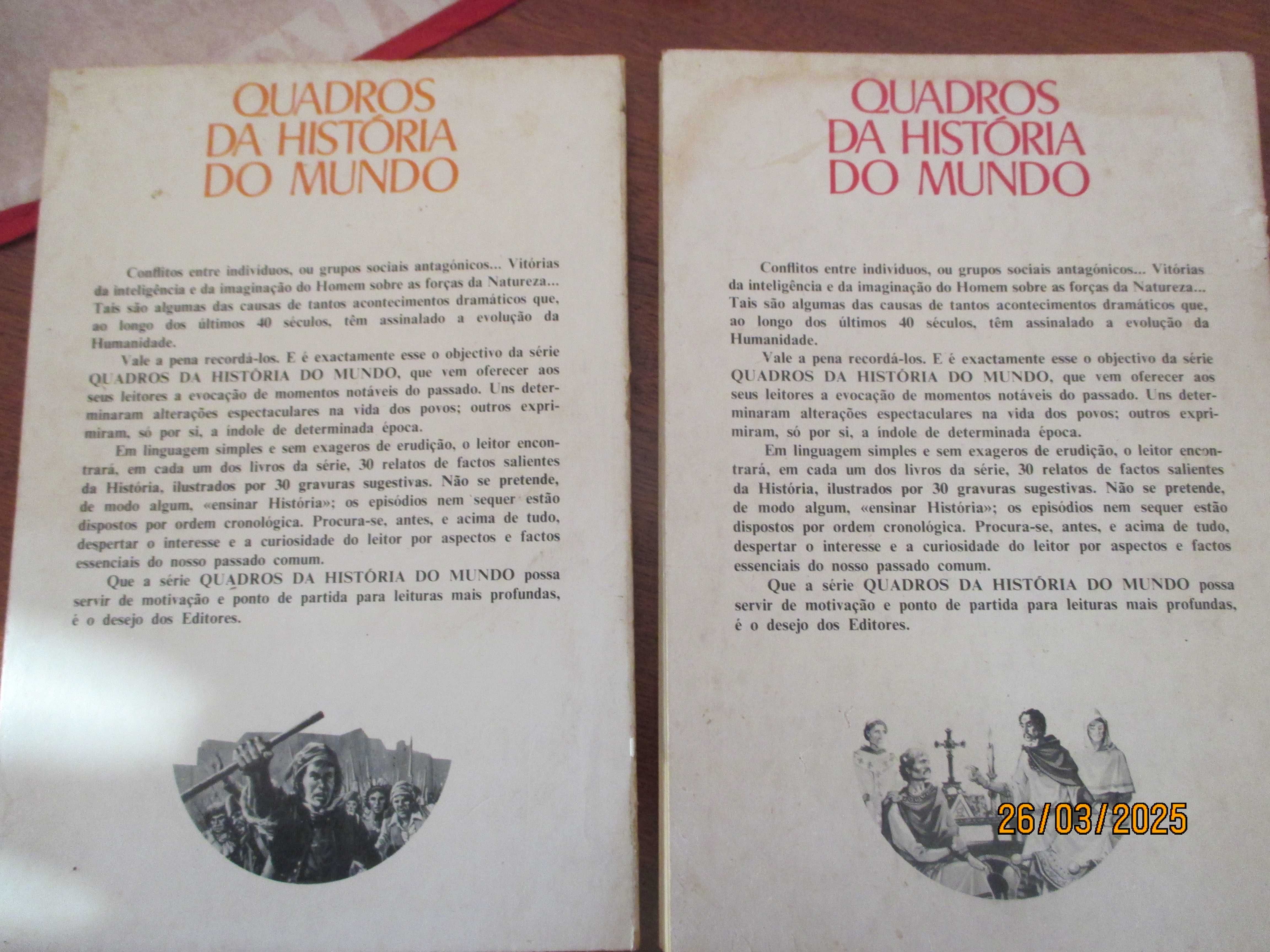 2 livros - Quadros da História do mundo