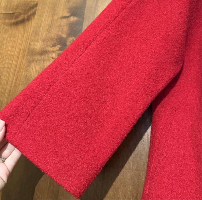 Яркое красное пальто Olesia-размер 46