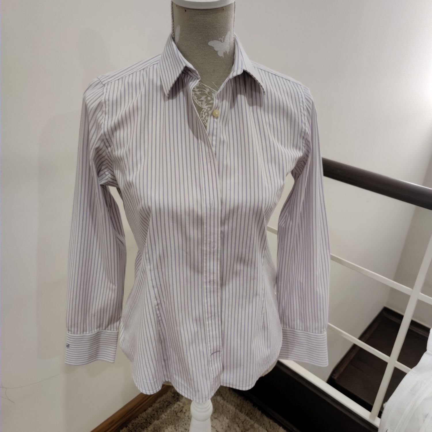 Camisa Sacoor - 38 - Risca Branca e rosa - excelente estado