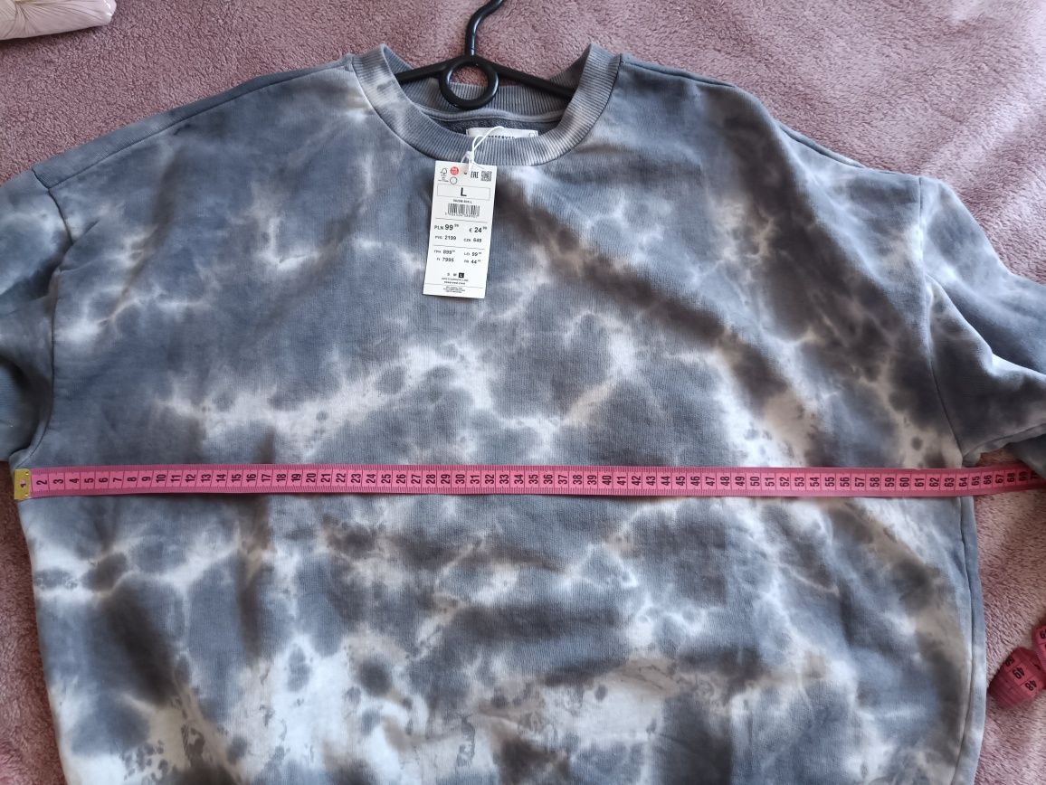 Reserved 40/42 L XL bluza bez kaptura tie dye