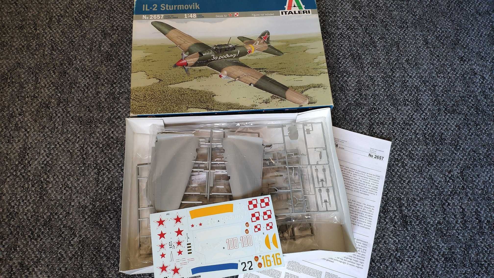 Ił2  Sturmovik Italeri  1/48 - model do sklejania - polskie malowanie