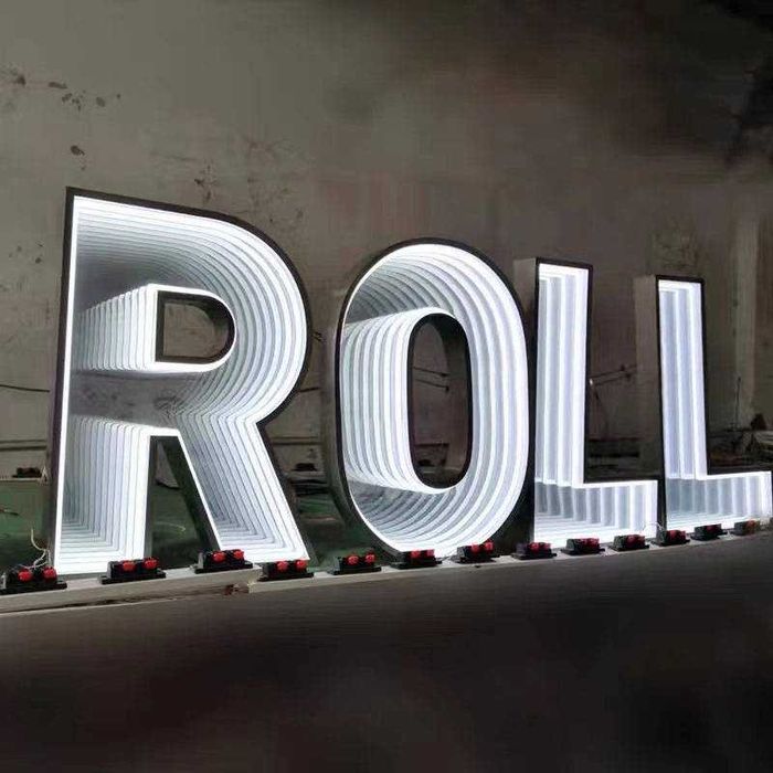 Letras Infinitas LED- Letreiros Luminosos com Efeito de Túnel Infinito