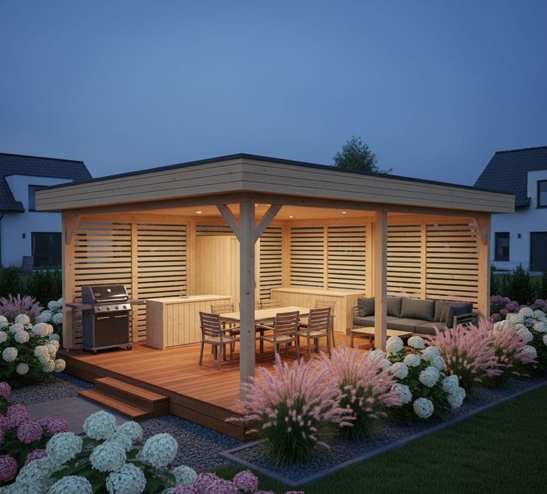 BUDOWA TARASÓW  I ZADASZEŃ  | Projekt Ogrodu na rok 2026 | CALY ROK