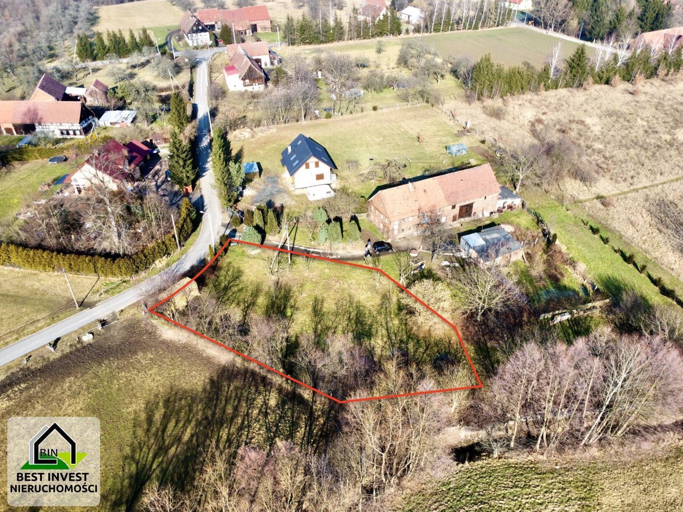 Działka budowlana 1187 m2 - Krzewie Małe