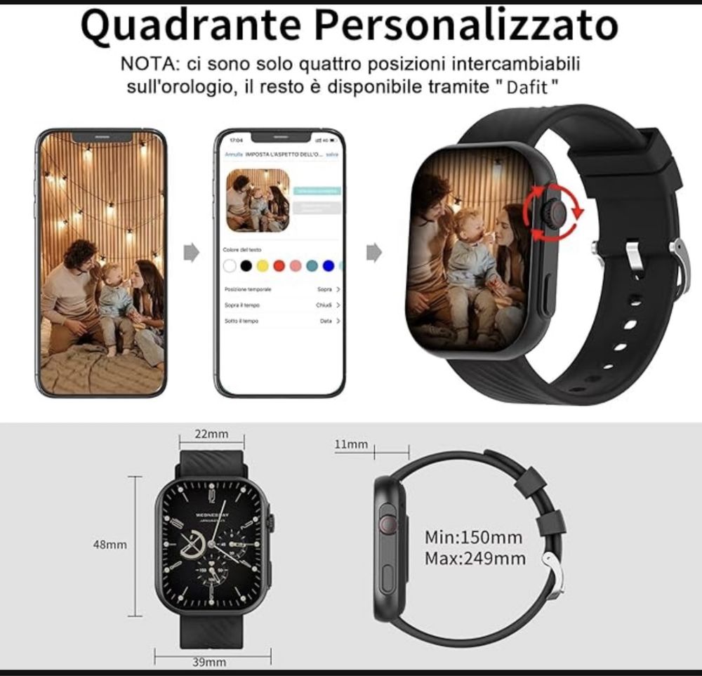 Smartwatch z funkcją połączenia bluetooth