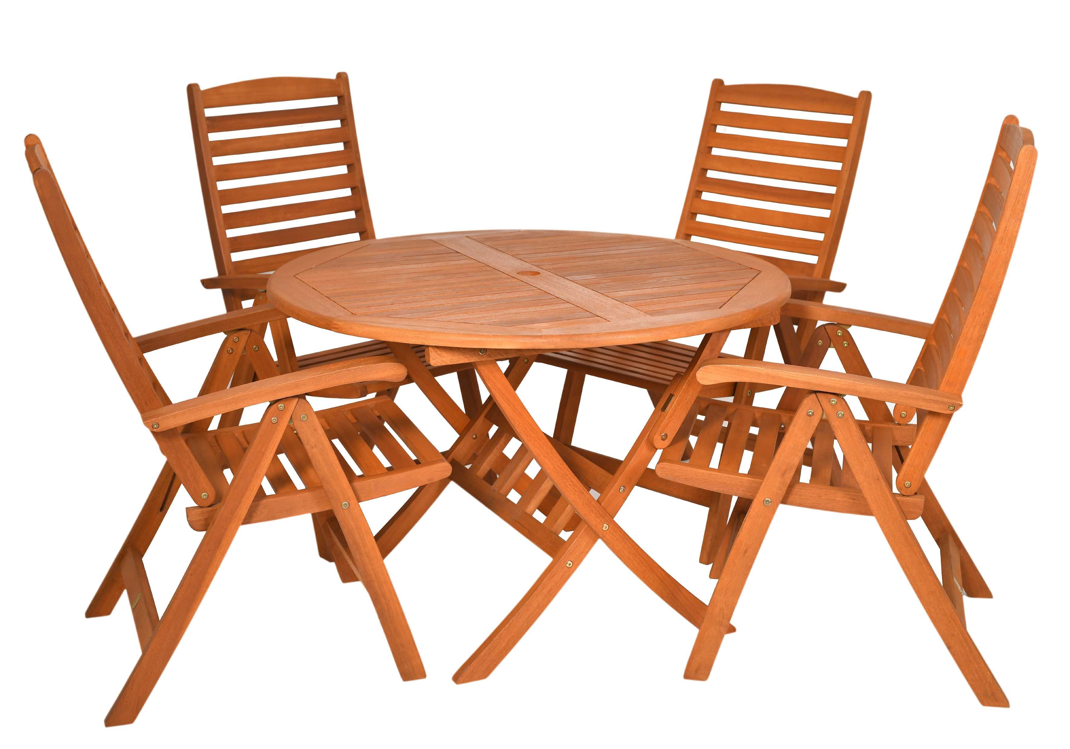 Krzesło ogrodowe z eukaliptusa, fotel ogrodowy drewniany składany