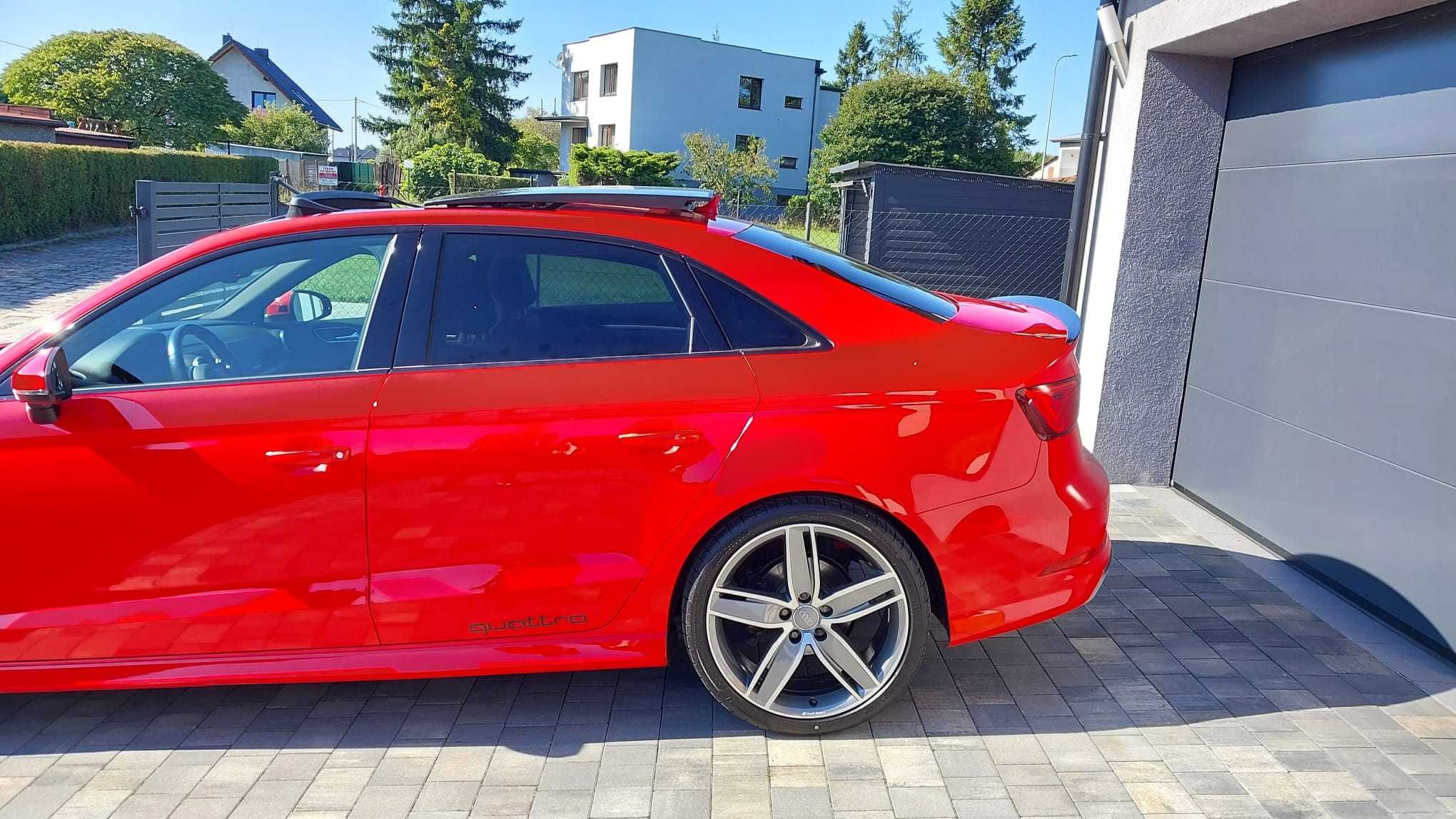 Spoiler lotka dokładka AUDI A3 8V CZARNY POŁYSK