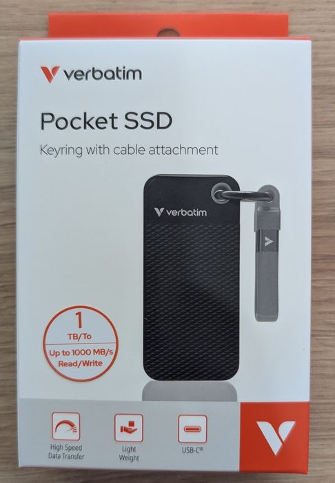Disco Externo Mini SSD Verbatim Pocket 1TB [novo]