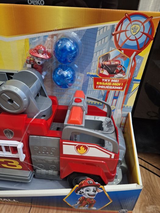 Duży woz strażacki Psi patrol Marshall nowy