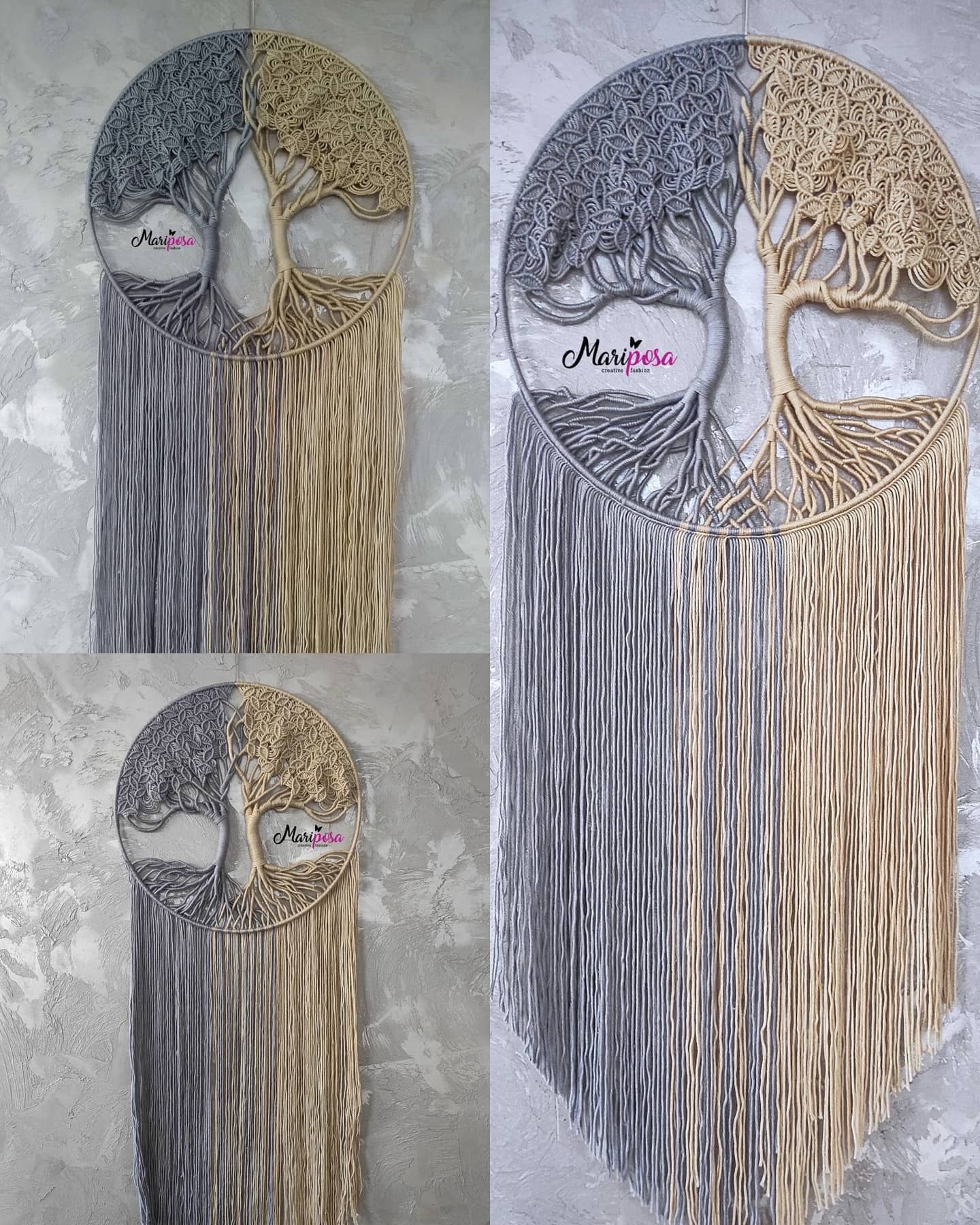 Drzewo życia makrama, macrame, łapacz snów, ozdoba na ścianę