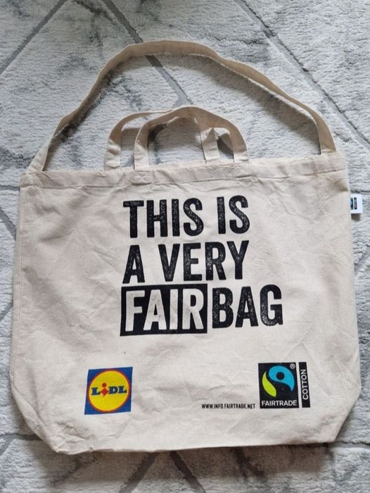 NOWA materiałowa torba na zakupy do noszenia w ręku/ na ramieniu