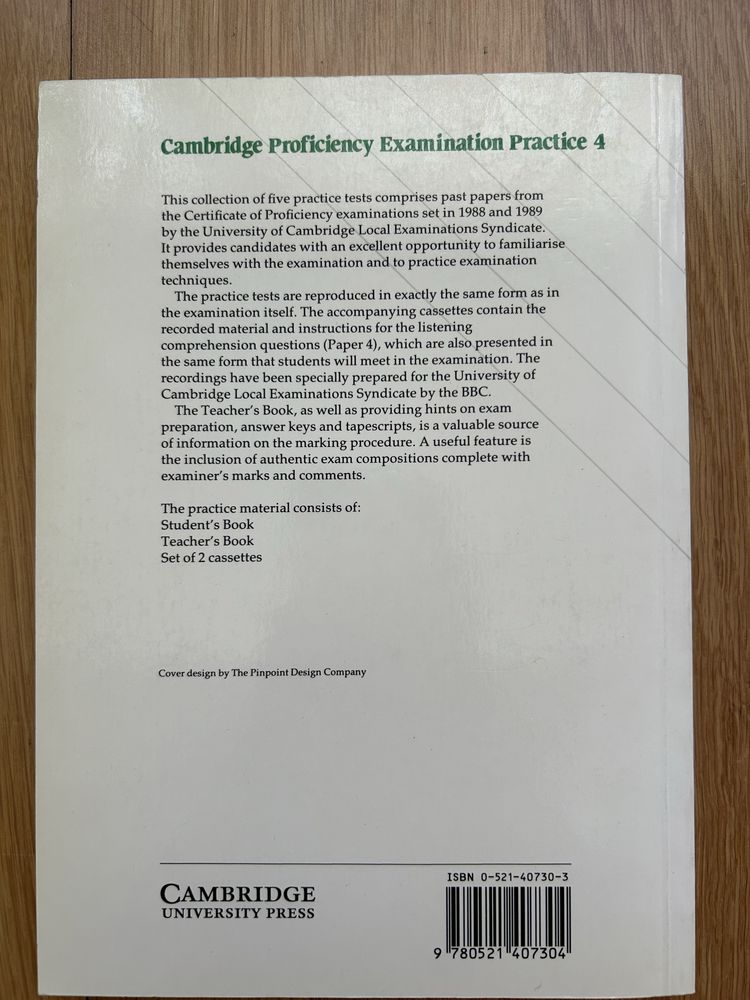 Cambridge Proficiency  Examination Practice 4