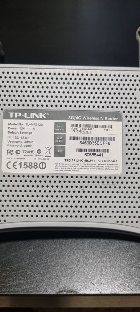 Router Tp-link mr3420 plus samsung 4g lte dongle