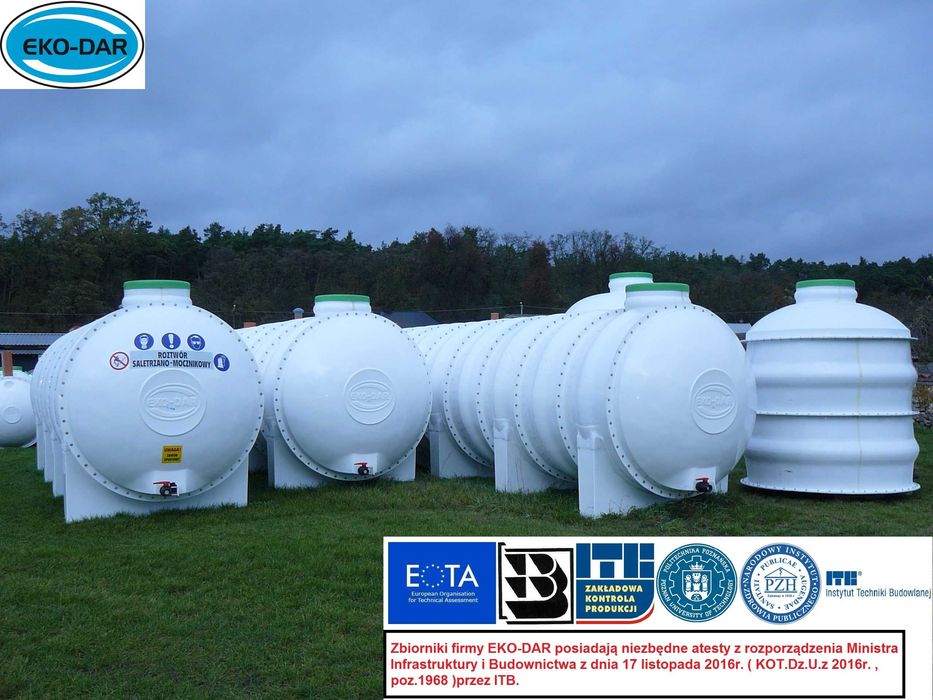 Szambo szamba plastikowe 6640L producent Atesty ITB Atest PZH Promocja