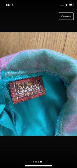 Strój kostium przebranie piraci z Karaibów Disney 5-7 lat 122