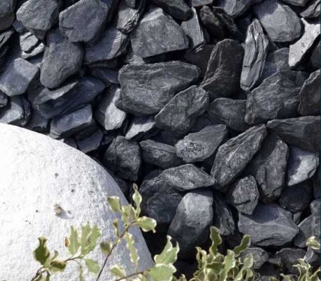 Antracytowa KORA KAMIENNA Kamień Ogrodowy Żwir Grys Opaska