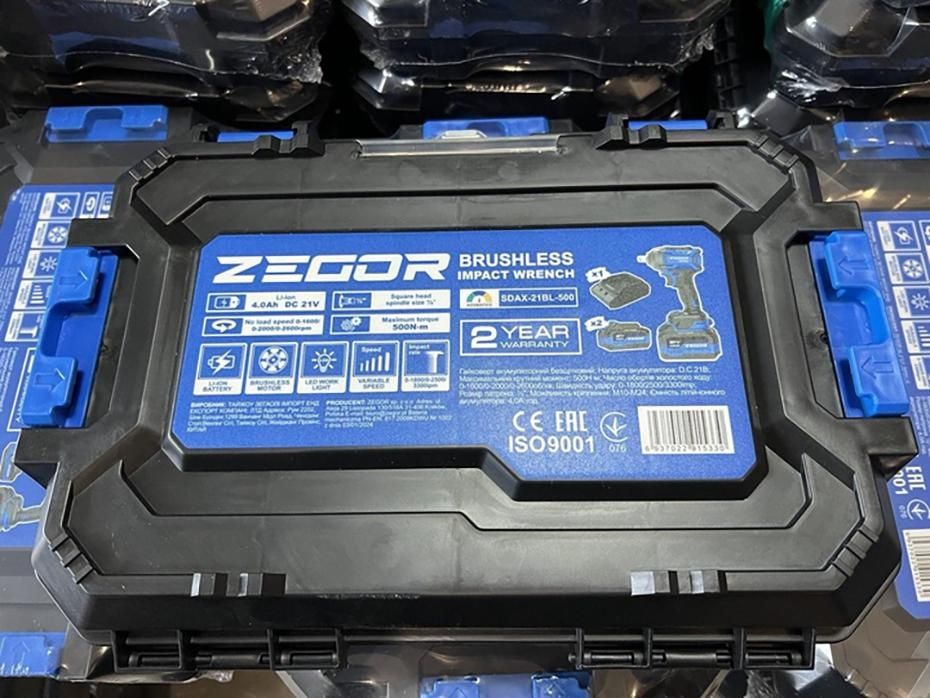 Гайковерт ударный аккумуляторный Zegor SDAX-21BL-500 21V