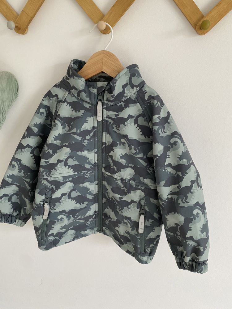 Kurtka softshell 86 w dinozaury friends jak lindex miętowa zielona