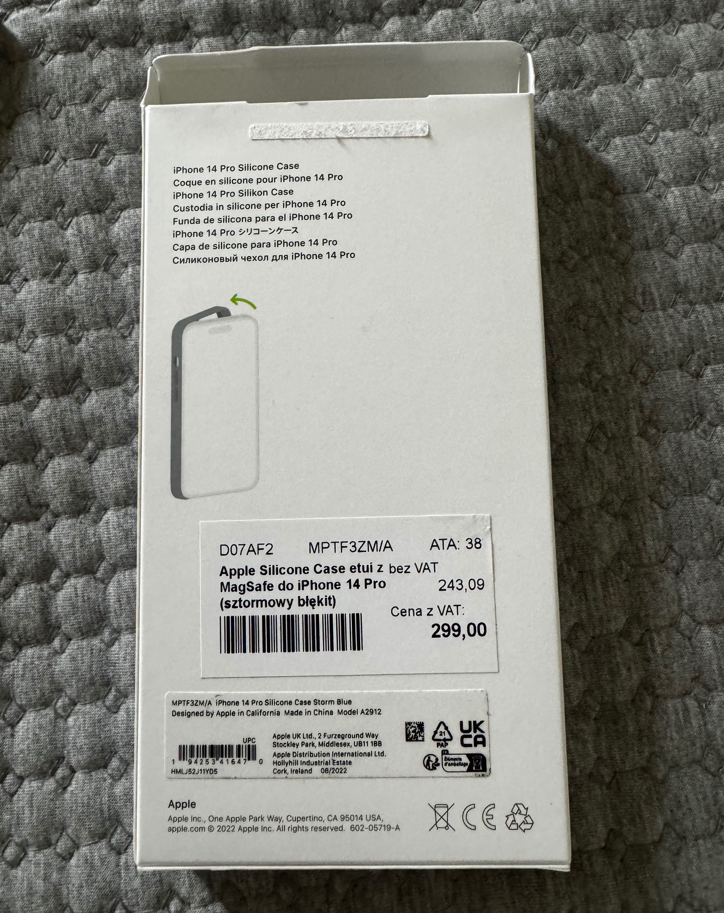 Etui Apple iPhone 14 PRO  Sztormowy błękit