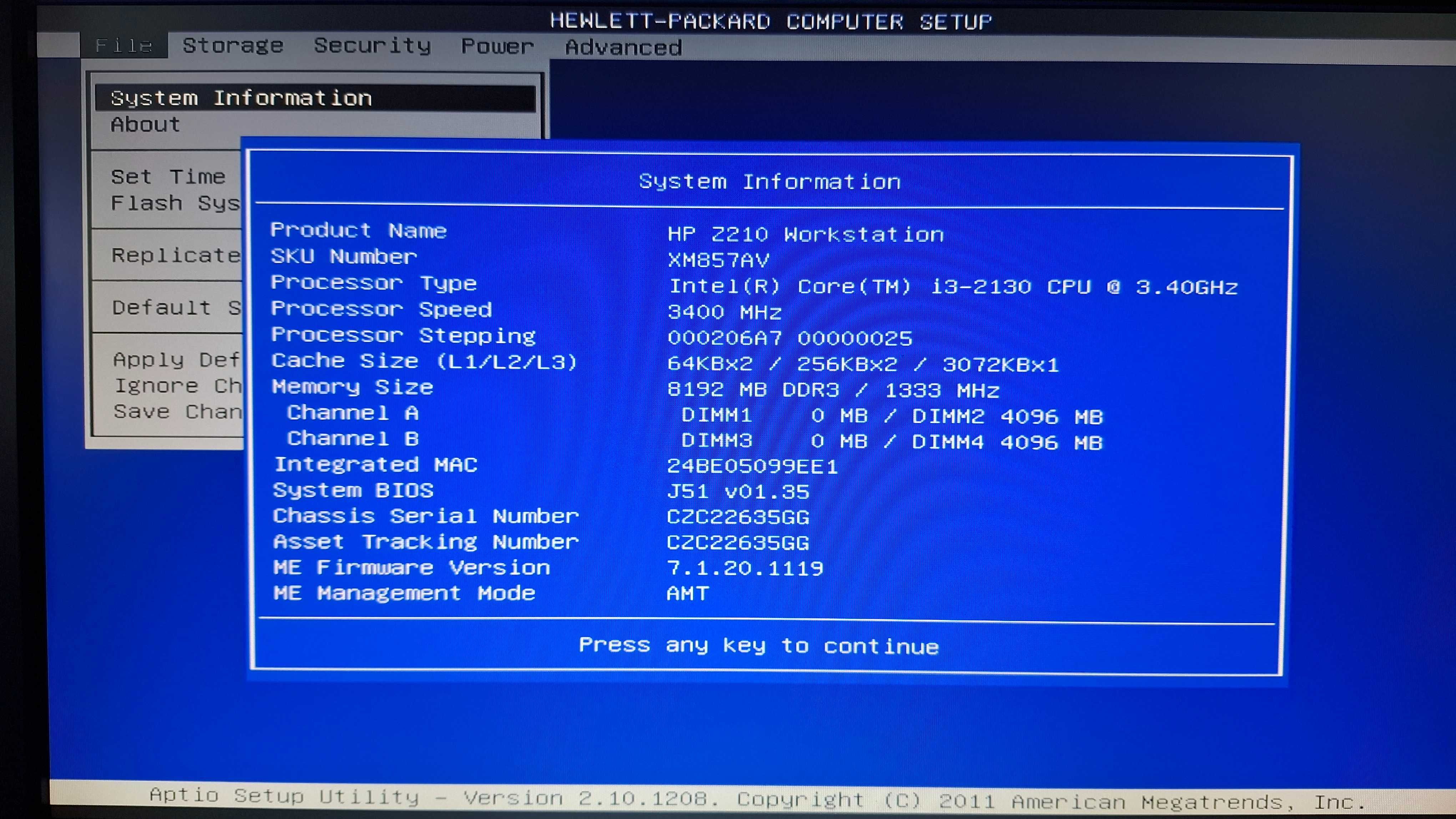 HP Z210 Workstation