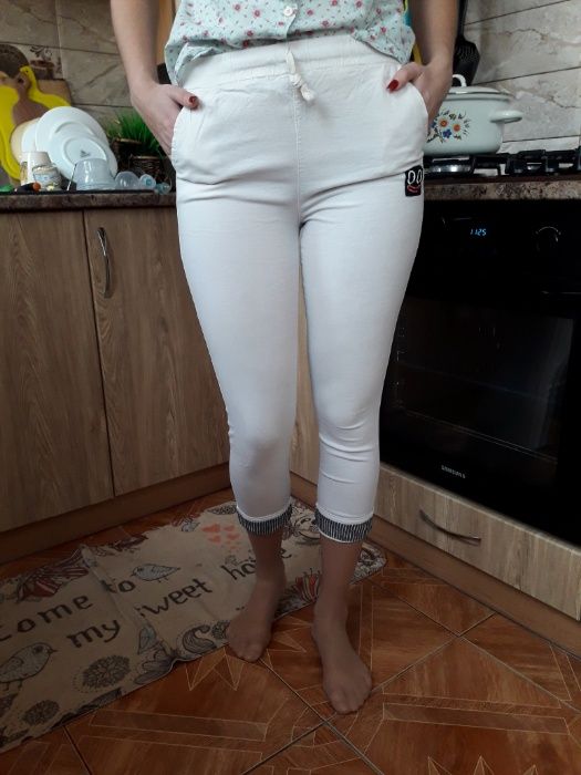 Брюки укороченные стрейч