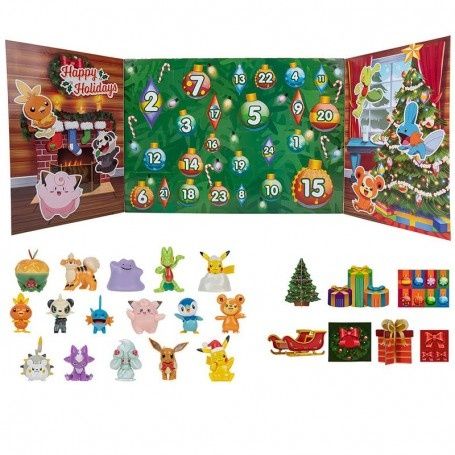 Calendario do advento com 16 figuras Pokemon - Natal