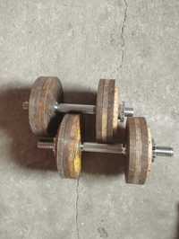 25kg x2 hantle żeliwne