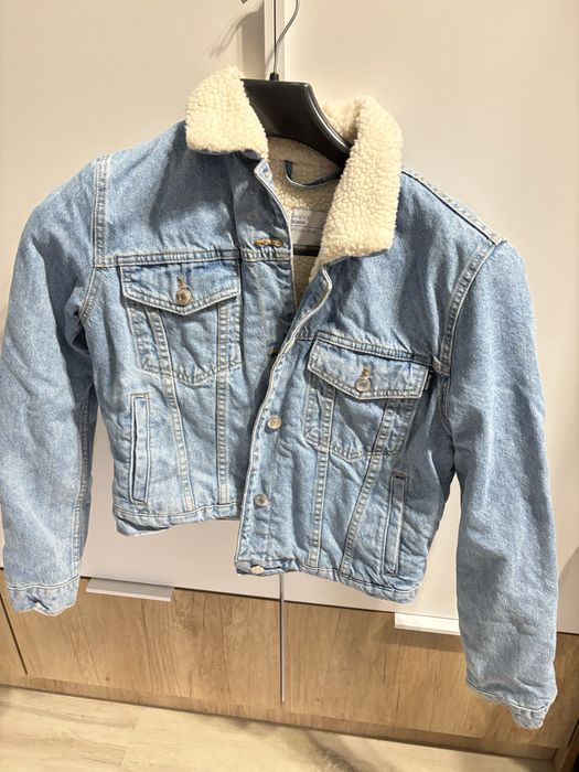 Kurtka jeansowa baranek zima Bershka rozm. S