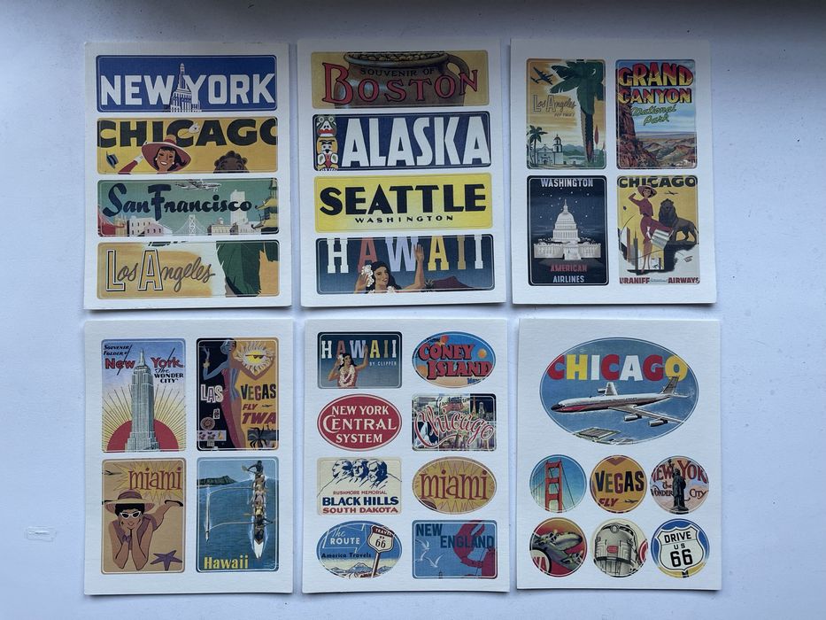 Олдскульні ретро-наклейки з США