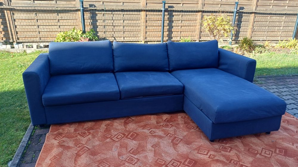Sofa Ikea Vimle granatowa z szezlongiem