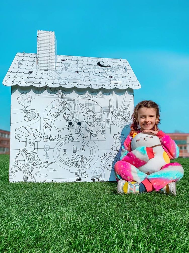 Киев ! Детский картонный домик раскраска!
