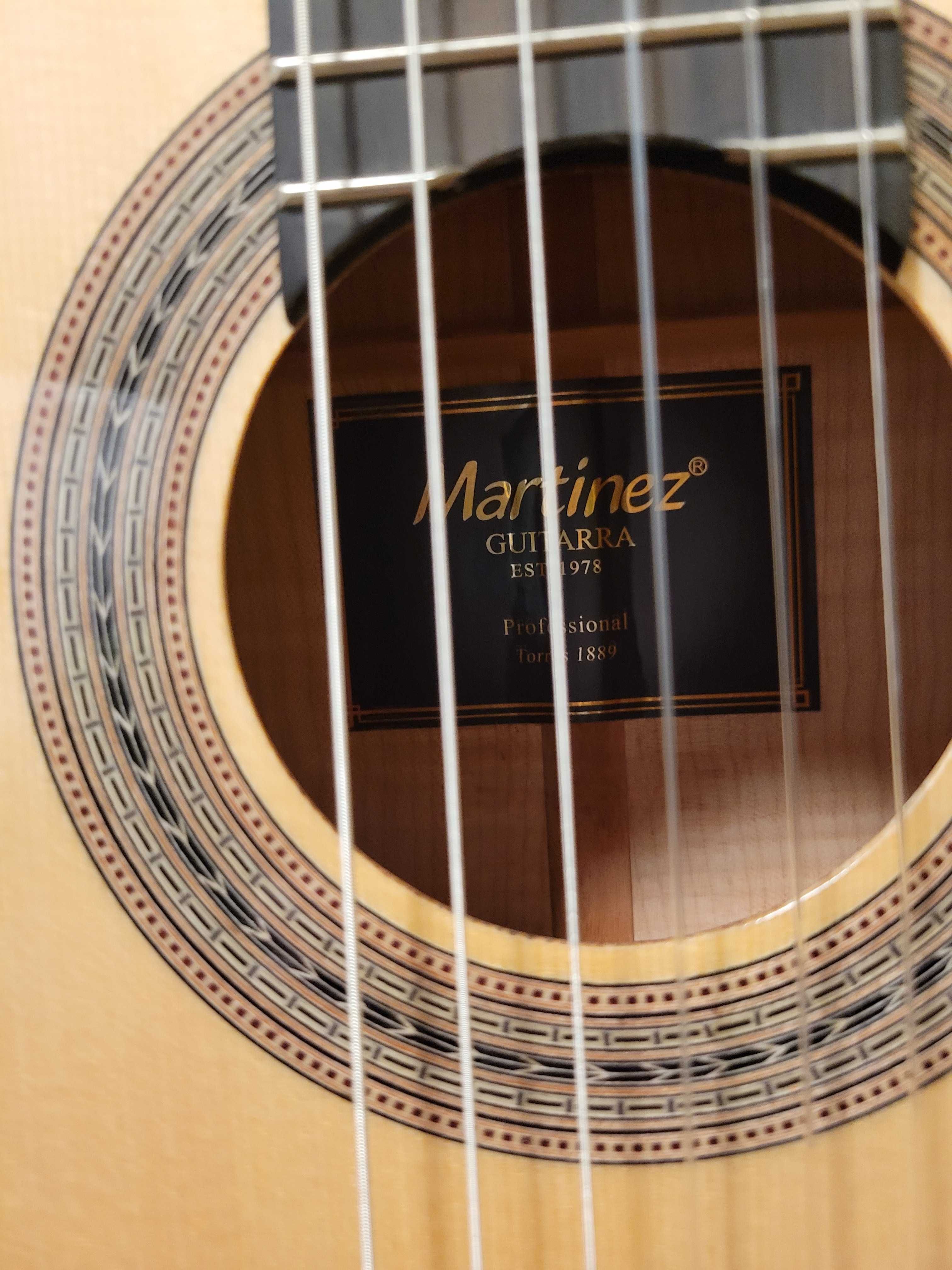 Gitara klasyczna Martinez Premium TORRES 1889 z futerałem, nowa