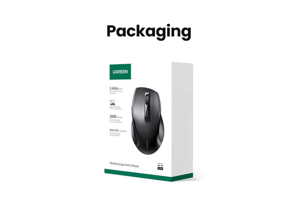 Бездротова миша UGREEN M511 Portable Wireless Black (45012)