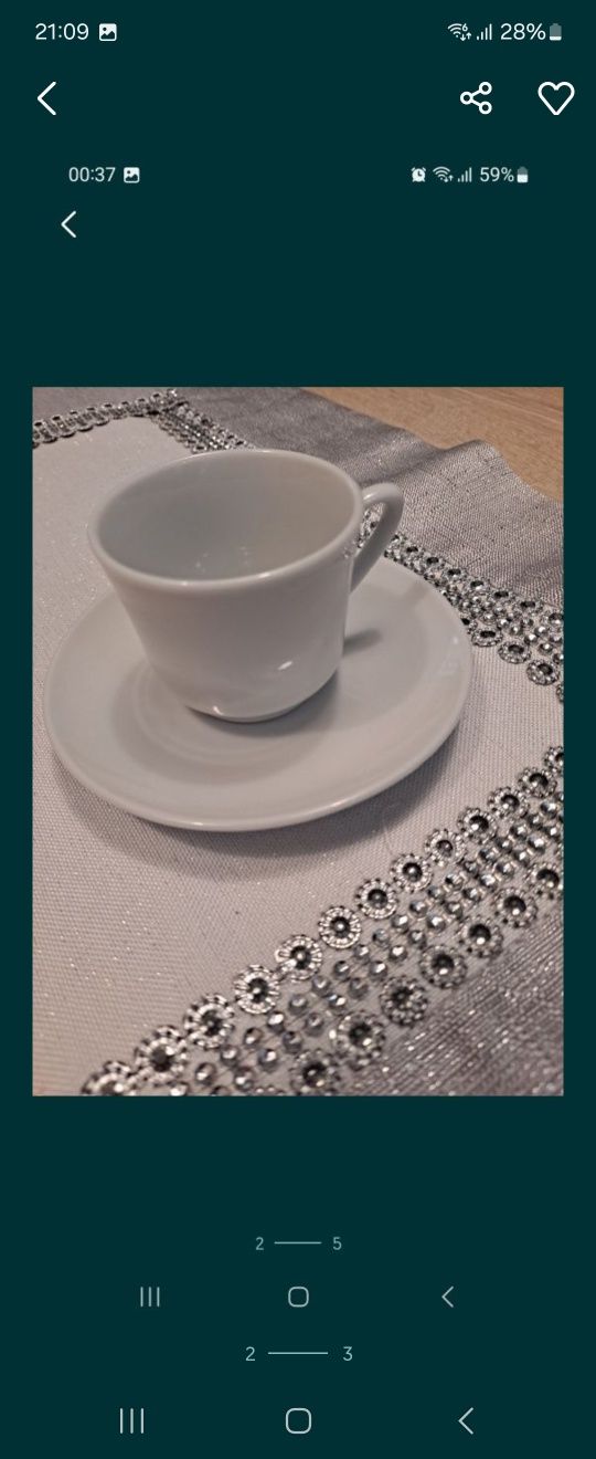 Komplet z białej porcelany Tanio
