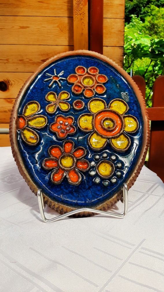 Duża plakietka ceramiczna,obraz ,ceramika artystyczna z lat 60-tych.