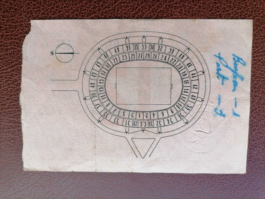 RARO e Histórico BENFICA Bilhete Inauguração ESTÁDIO DA LUZ  1/12/54