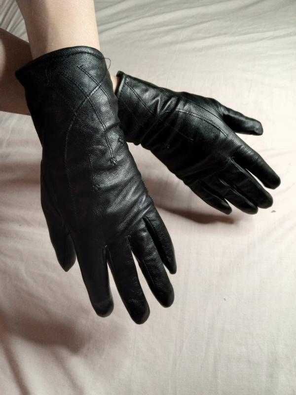 Женские зимние перчатки из натуральной кожи