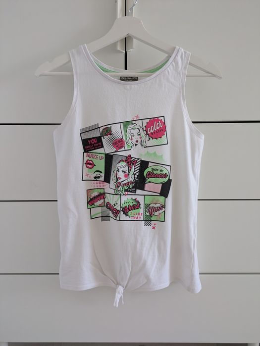 Koszulka bluzka na ramiączkach Pepco biała * 152/158