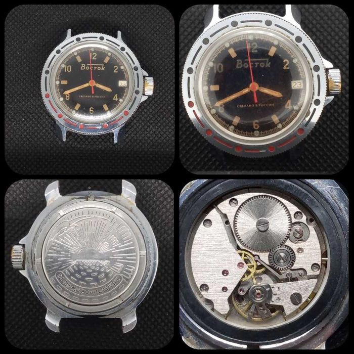 Часы времен ссср и не только, командирские, восток, под ремонт.
