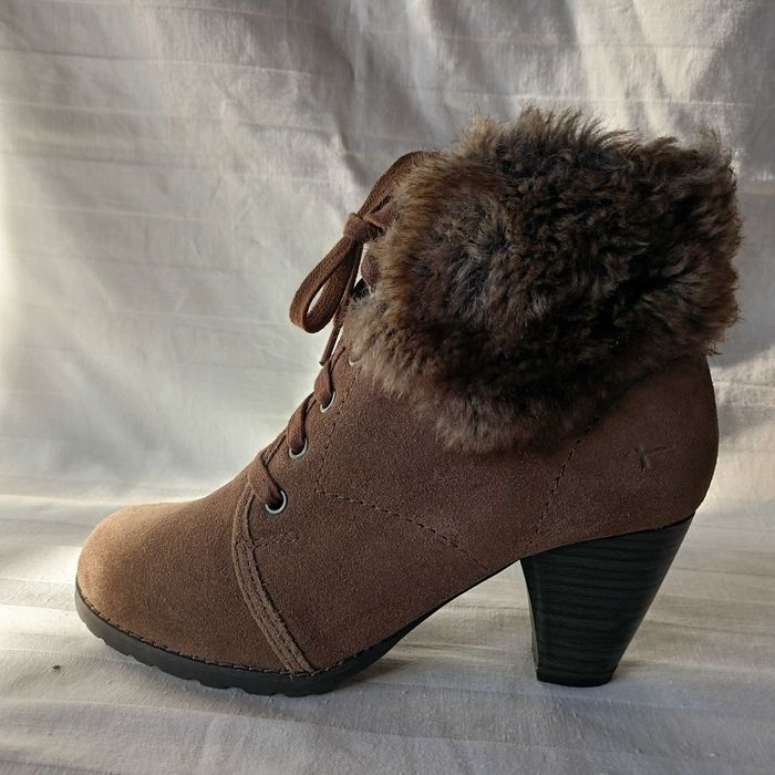 Tamaris botki ocieplane roz. 37 dł. wkł.23,5 cm- skóra -stan bdb