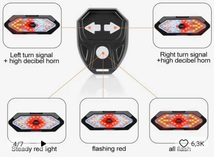 Задний фонарь для велосипеда KXK-03 Stop (red+blue) Велофара