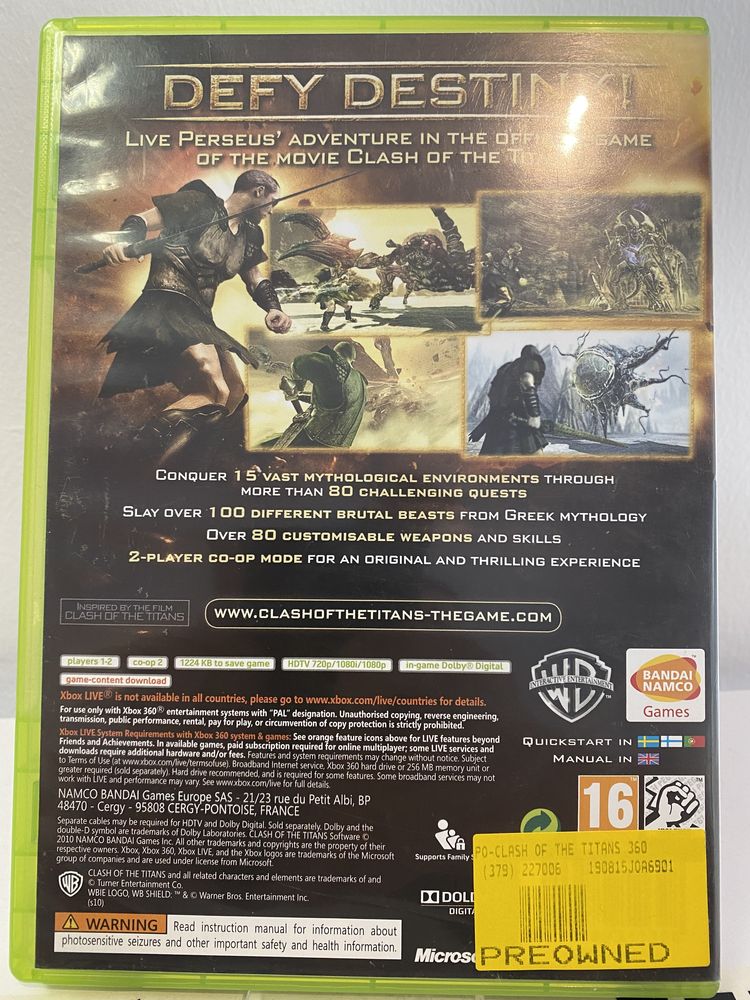 Clash Of The Titans Xbox 360 Gwarancja