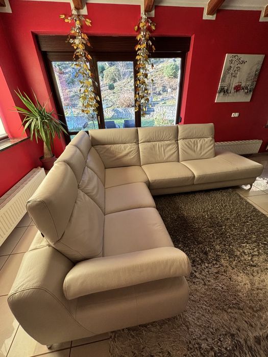 Duży narożnik 290/230 Musterring skóra naturalna