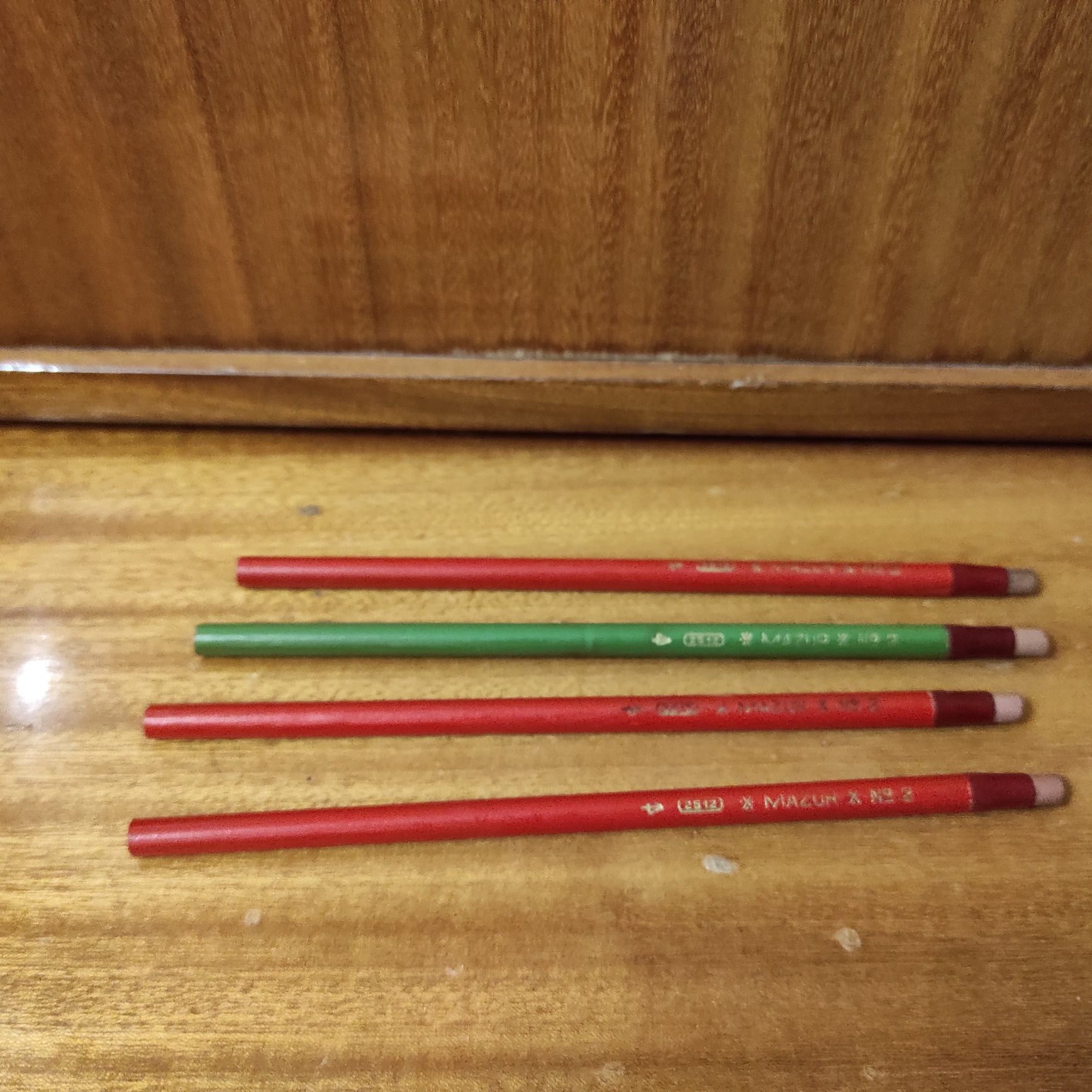 Nowe Ołówki Mazur 2 2512 PRL vintage z gumką ołówek retro kopiowe
