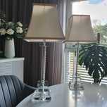 Lampki nocne stojące glamour komplet lamp kryształ